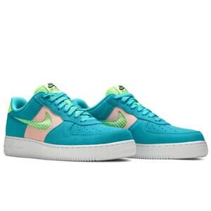 Nike Air Force 1 Low Sneaker In Oracle Aqua Size 10.5 Streetwear Colorful